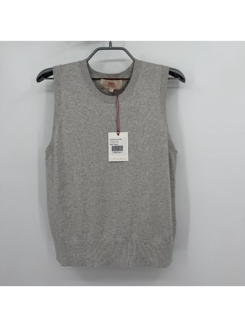 Kilte Collection Carrie Cotton Cashmere Sleeveless Sweater Tank Heather 2/M $145